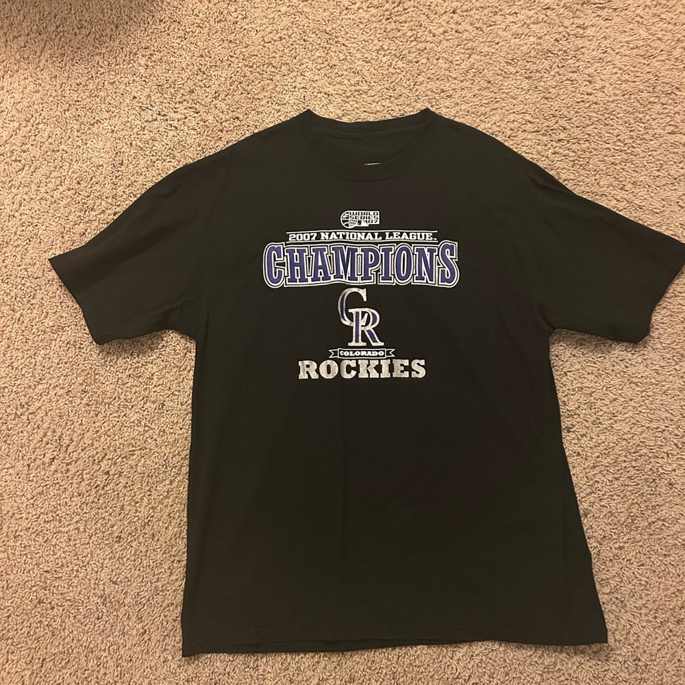 Black Colorado Rockies Champions T-Shirt